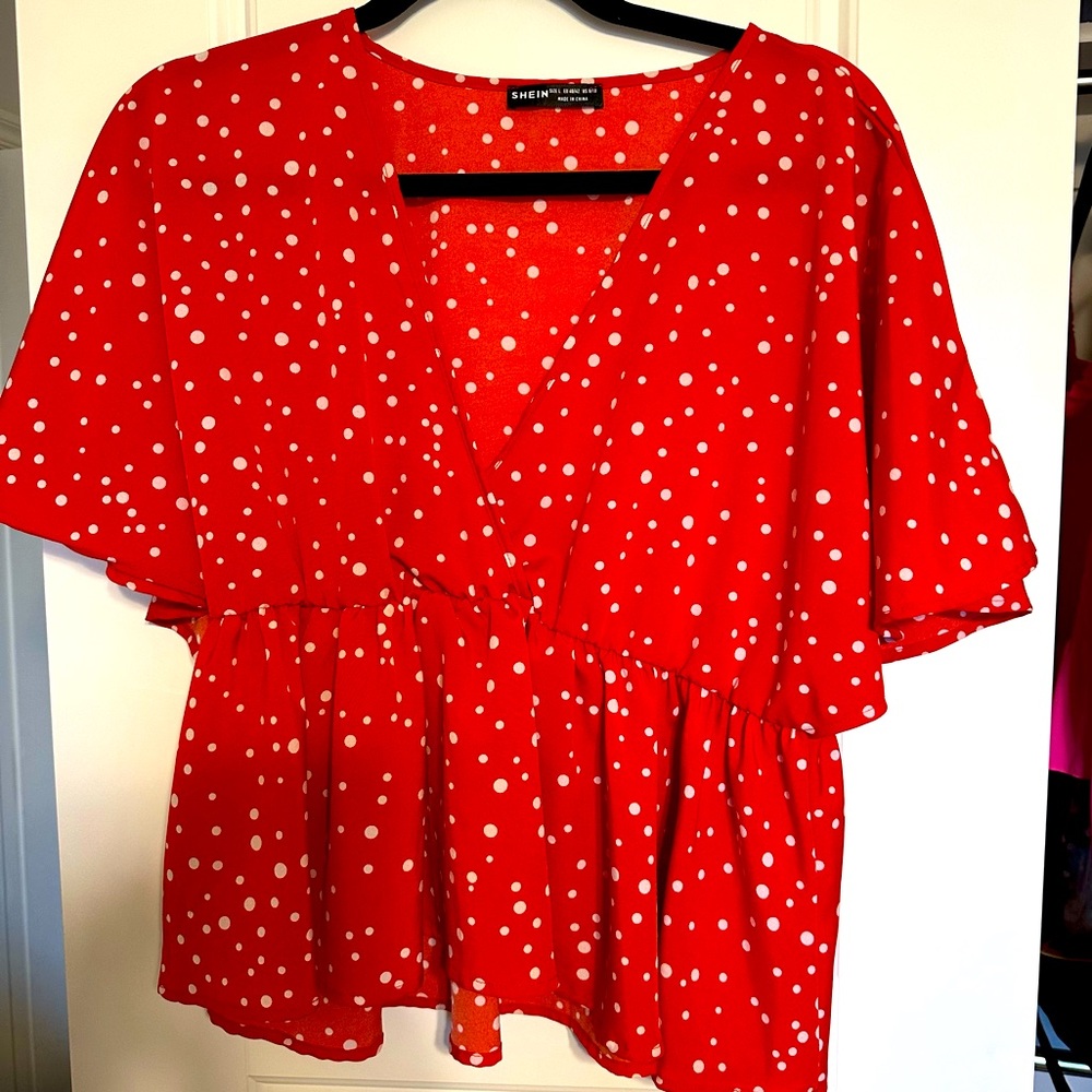 Polka dotted blouse